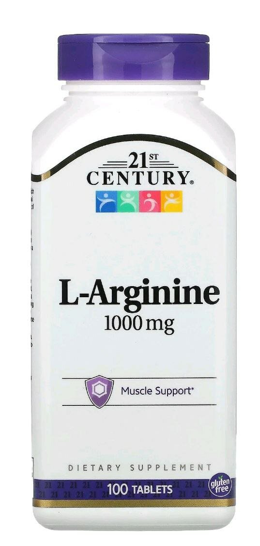 L-аргинин 1000 мг | Для роста мышц | 100 таблеток