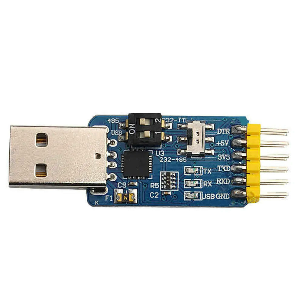 Многофункциональный USB UART модуль 6-в-1 CP2102 (USB → TTL / RS232 / RS485, 3.3В / 5В)