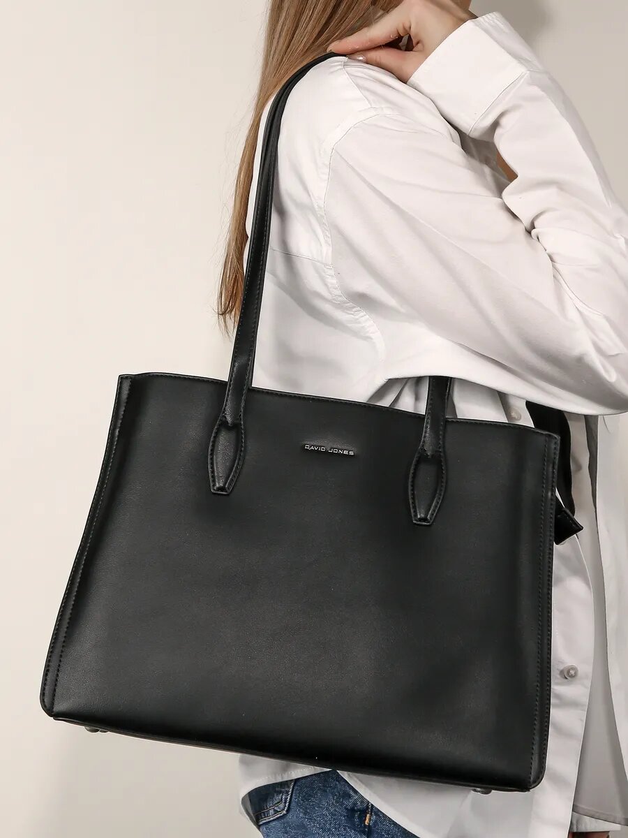 Сумка тоут DAVID JONES, черный — фото 1