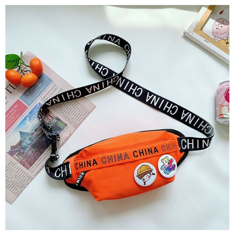 Премиум качество детская поясная сумка на молнии с прочными и защитными от краж особенностями, оранжевая