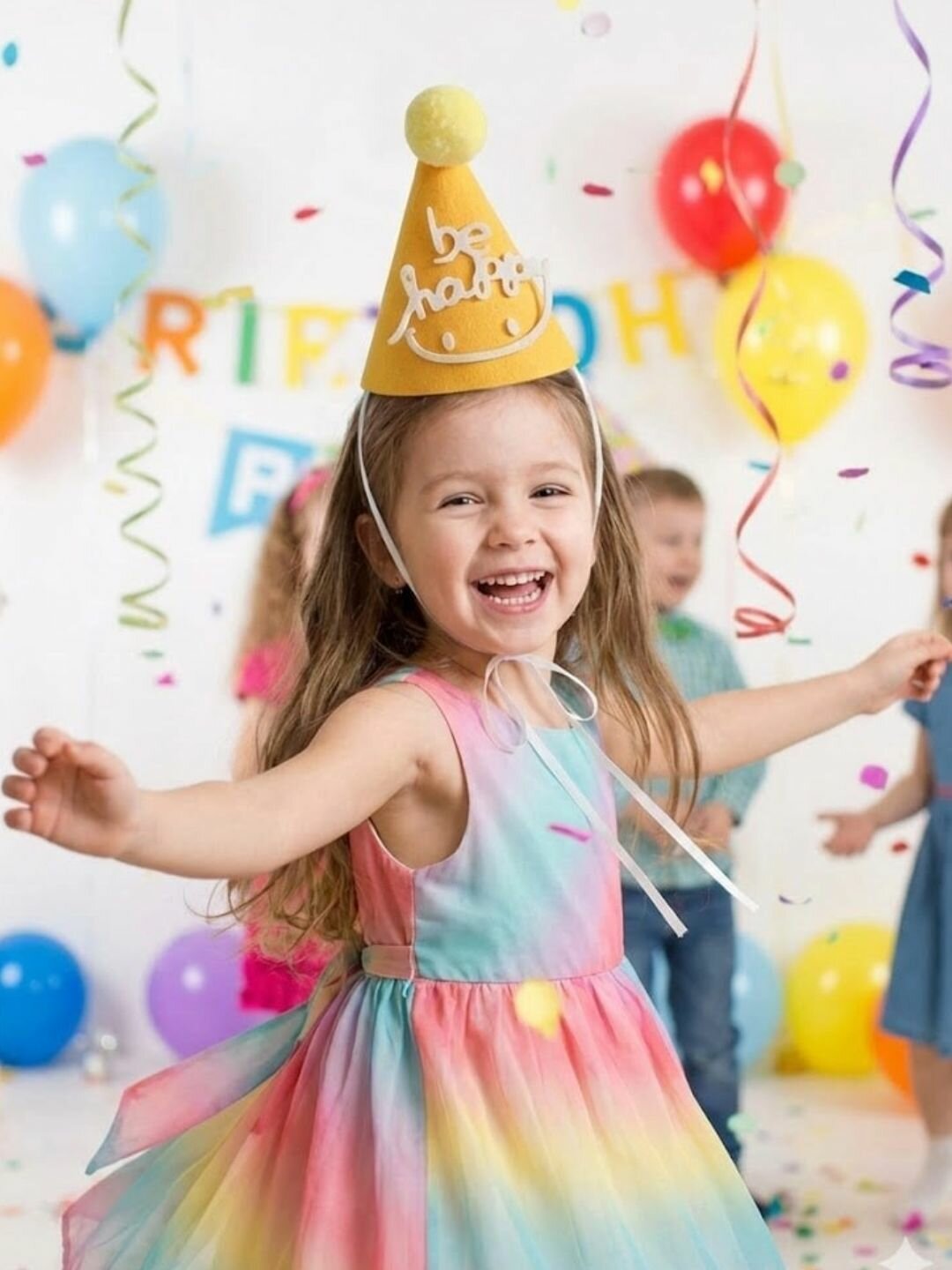 Набор праздничных колпаков, фетровые, для фотосессий и гостей, 4 шт — фото 1