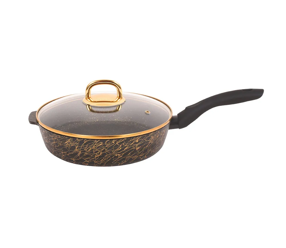 Глубокая сковорода с ручкой Kukmara «Грация» 220 мм, премиум-качество, антипригарное покрытие