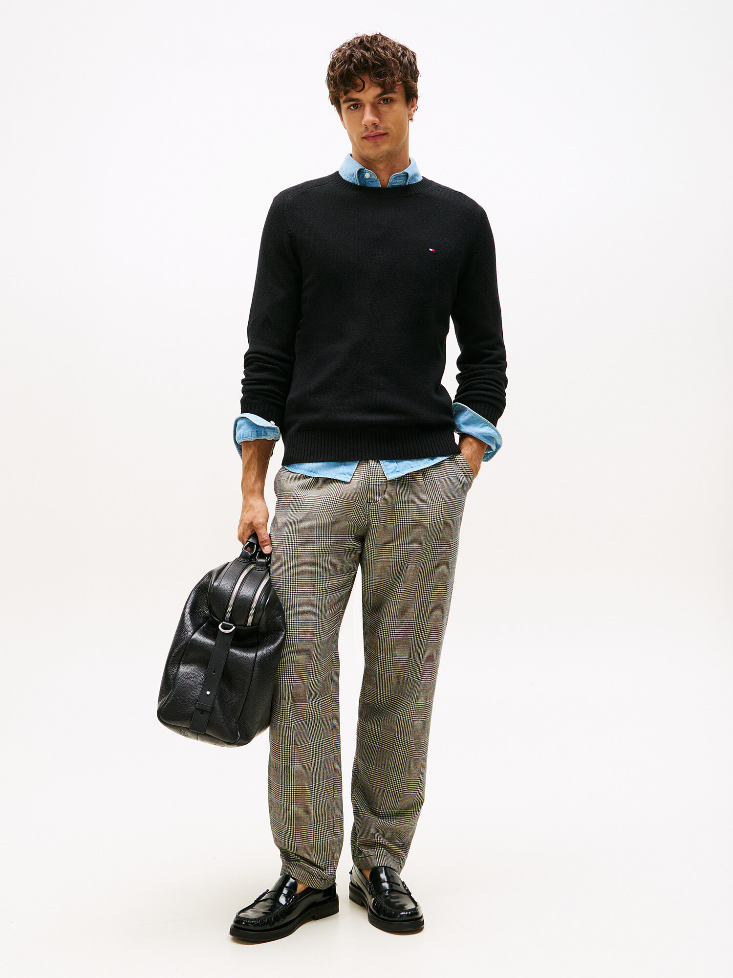 Джемпер TOMMY HILFIGER, размер XL, черный — фото 1