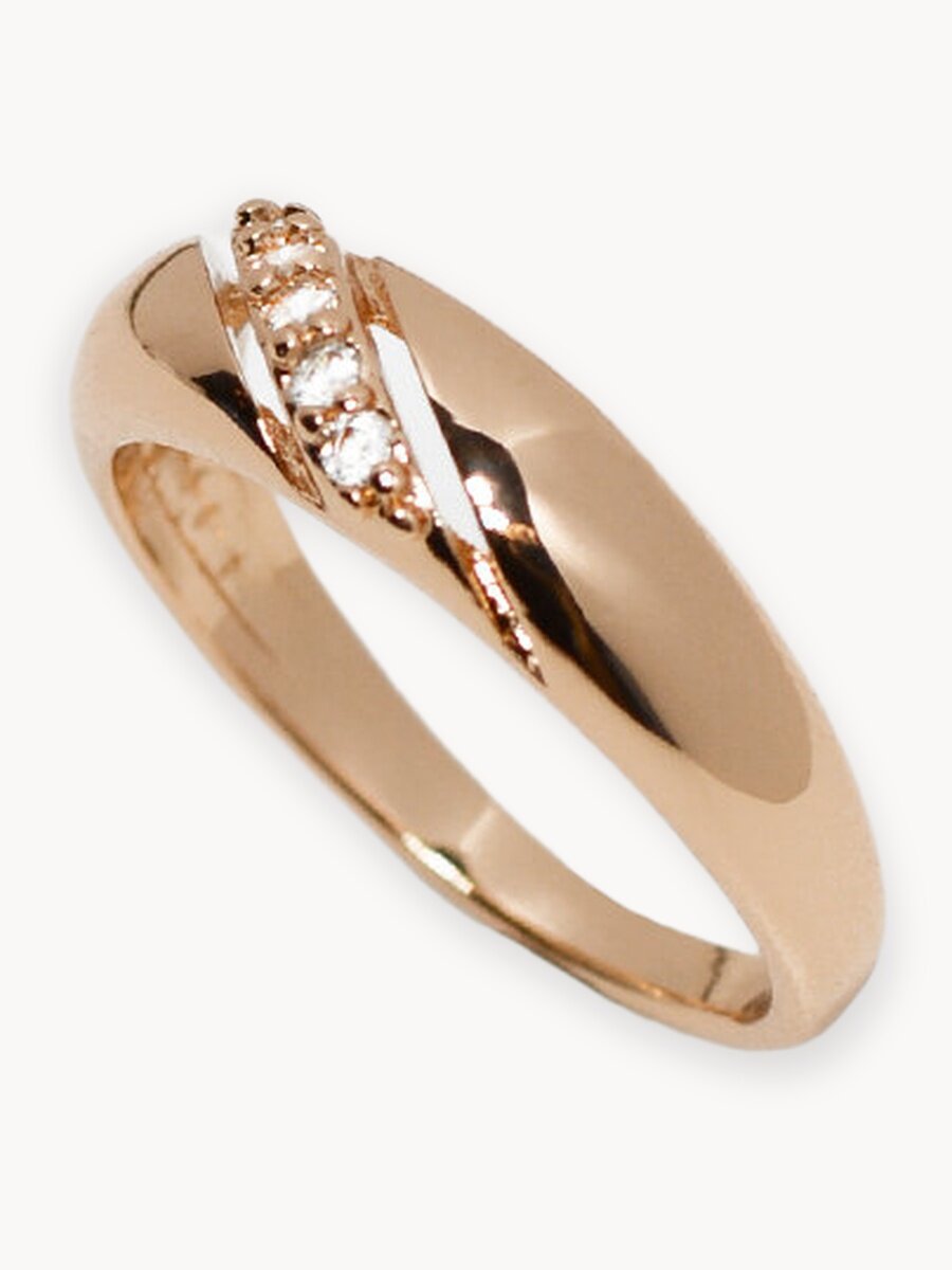 Кольцо помолвочное, фианит, кристалл