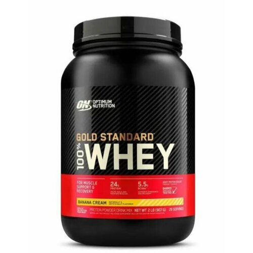 Протеин Optimum Nutrition 100% Whey Gold Standard, 907 г, вкус: банановый крем