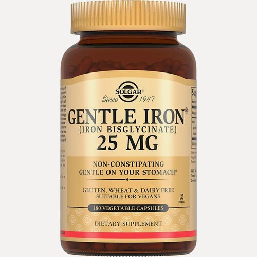 Изображение товара БАД Solgar Капсулы "Легкодоступное железо Gentle Iron", 180 шт.