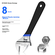 Ruineng Adjustable Wrench, Open-End Wrench Tool, Open-End Spanner, Multi-Functio...