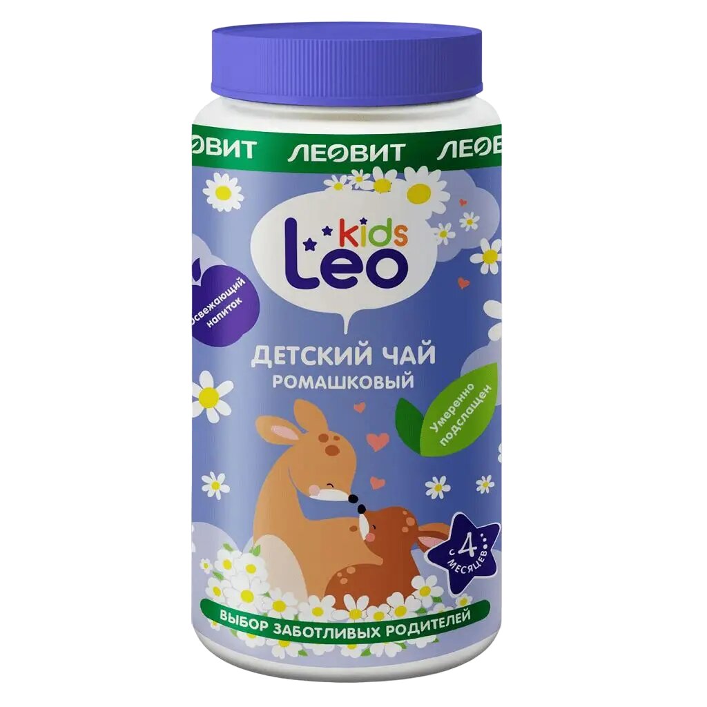 Леовит Leo Kids Чай Ромашковый гранулированный для детей банка 200 г 1 шт