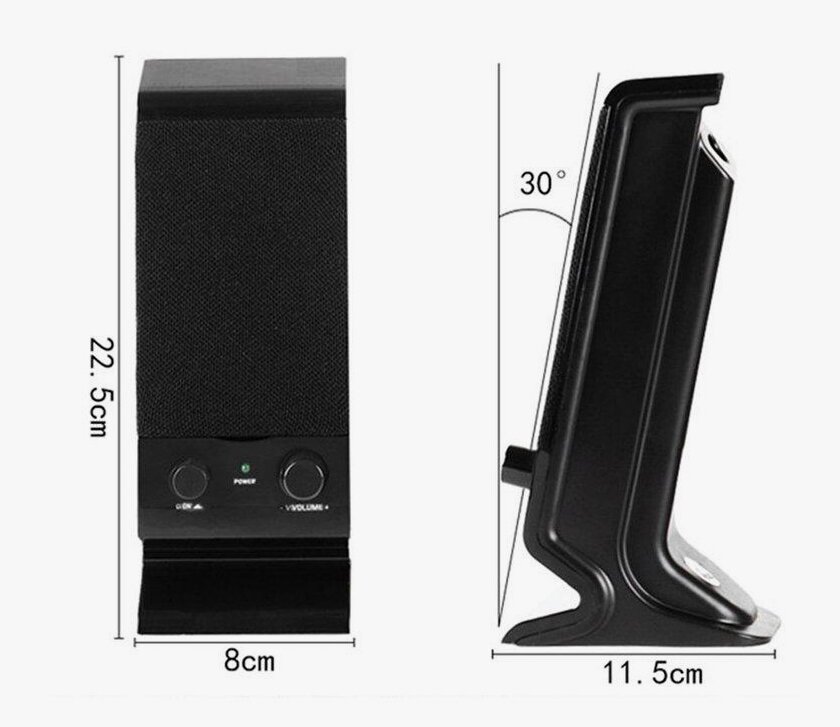 Колонки компьютерные проводные SADA 6W 2в1 разъем Mini jack 3'5 — фото 1