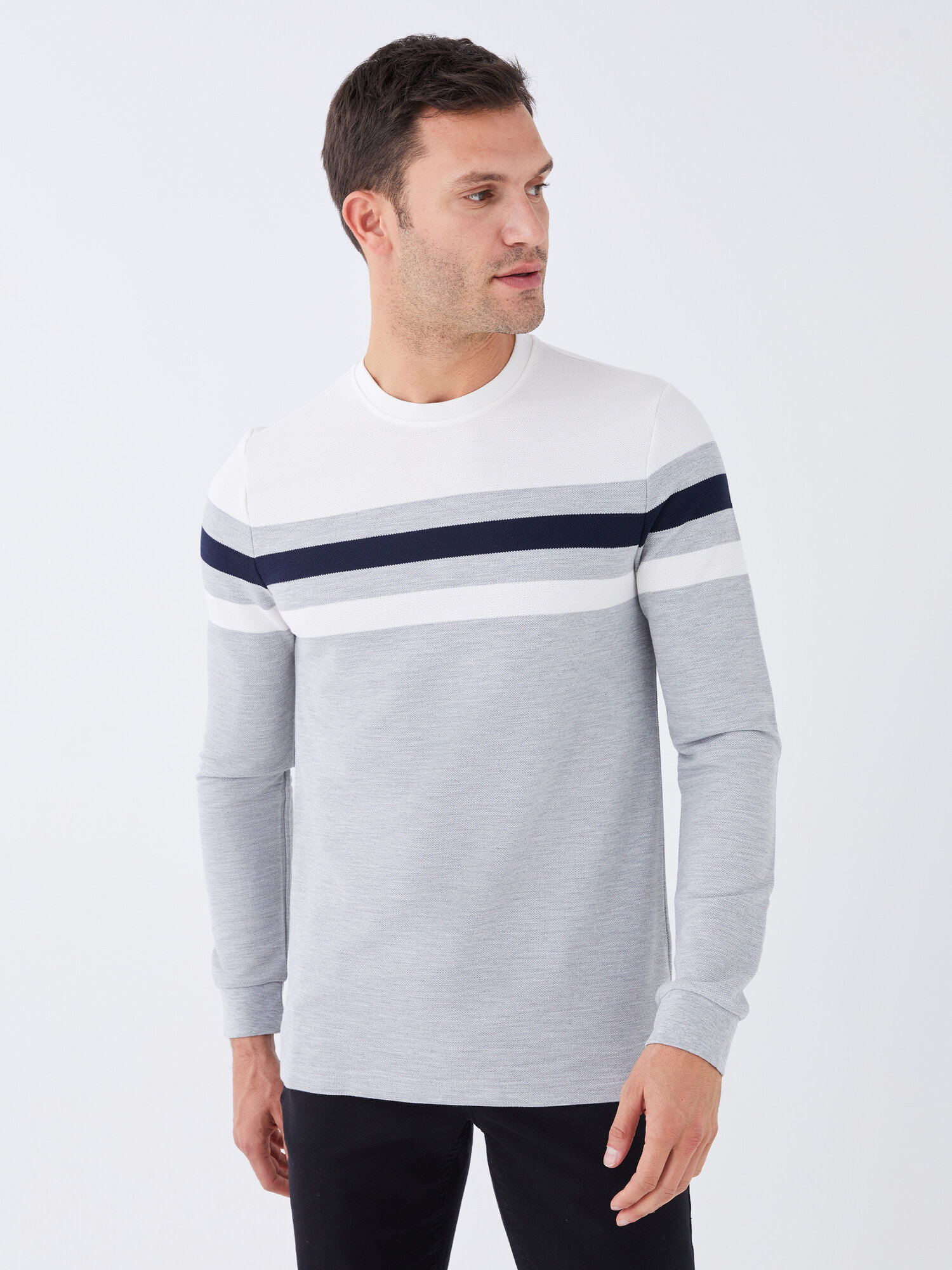 Лонгслив LC Waikiki, размер L, , grey melange