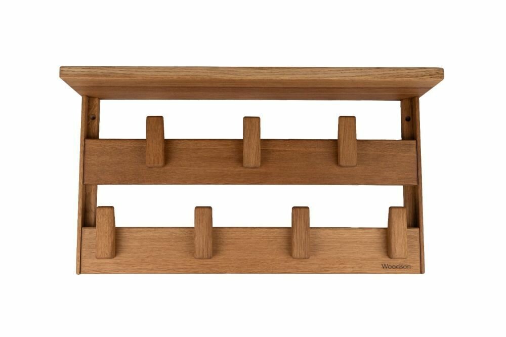 Вешалка Woodson Семирамида 34*60, дуб для бани и сауны 34х60