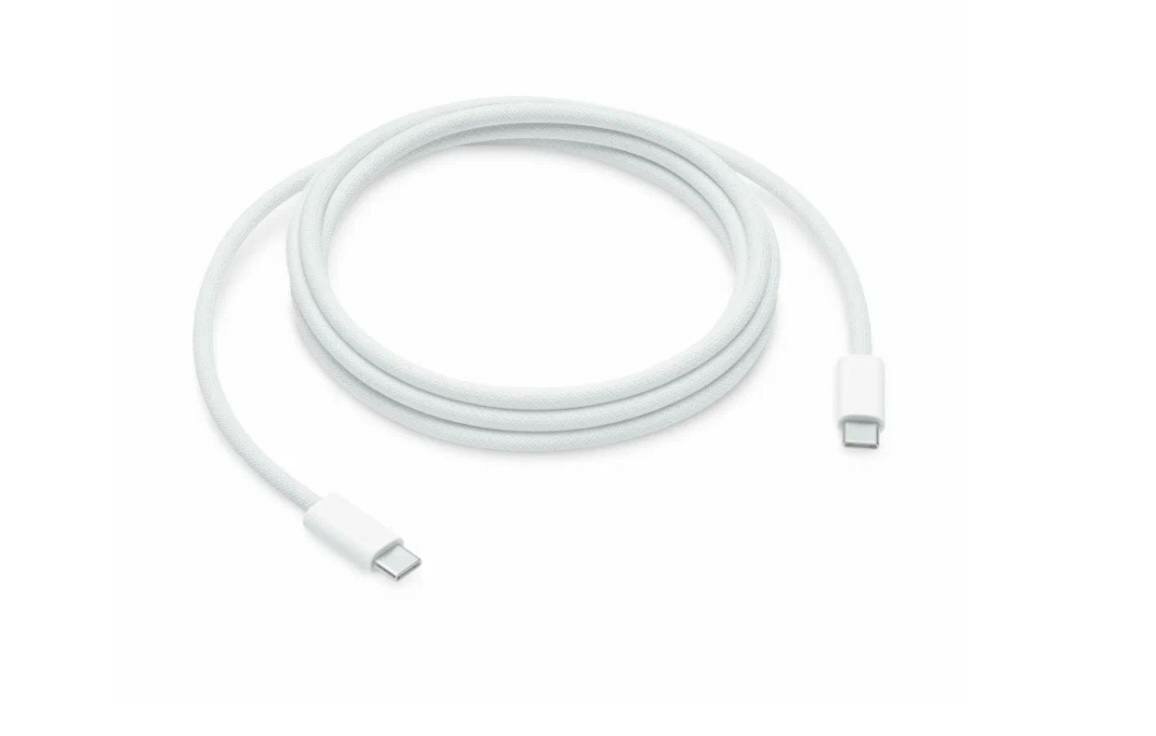 Кабель Type-C to Type-C, с функцией быстрой зарядки, все модели iPhone с 15 и выше, в тканевой оплётке — фото 1
