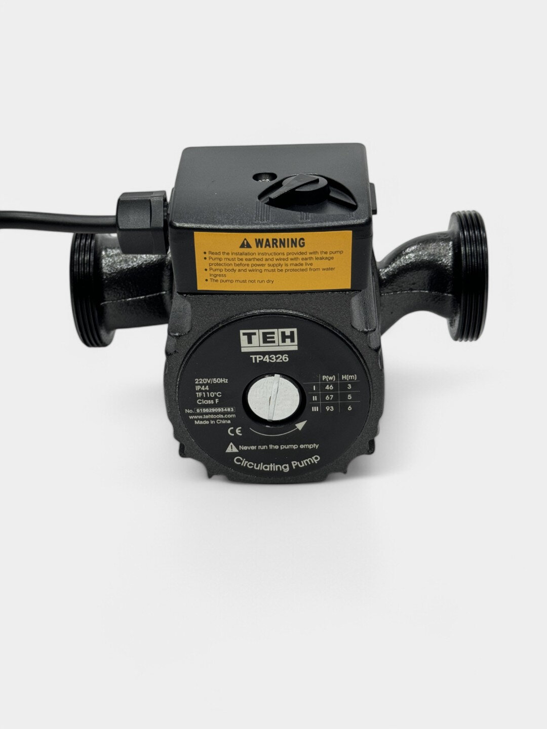 Циркуляционный насос TEH, TP4326, для чистой воды, черный, 3,9 м³/час — фото 1