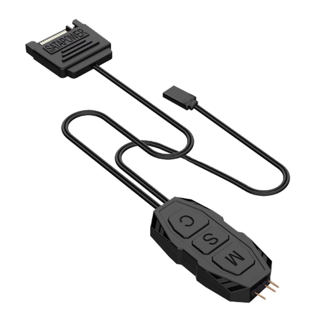ARGB Контроллер 5V 3Pin RGB Контроллер Источник Питания SATA Световые Полосы Пульт Дистанционного Управления Кабель Контроллера Синхронизации RGB