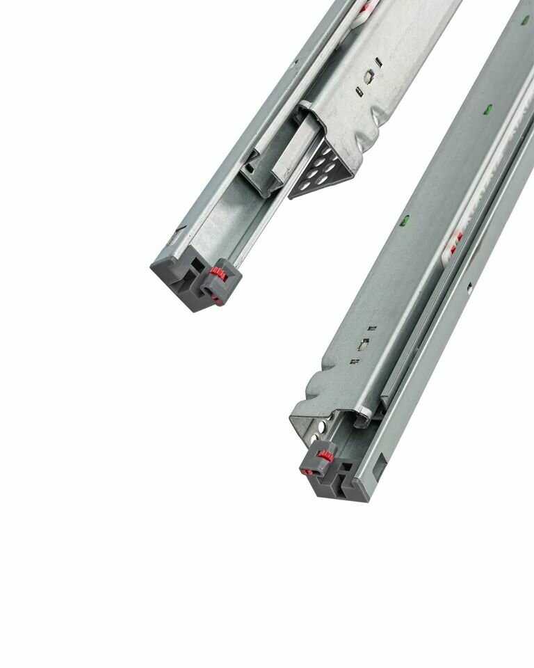 Комплект направляющих Soft-Close скрытого монтажа Firmax Smartline, L 500мм, полного выдвижения, для ЛДСП 16 мм с доводчиком, (2 направляющие + 2 крепления) 1 ком.