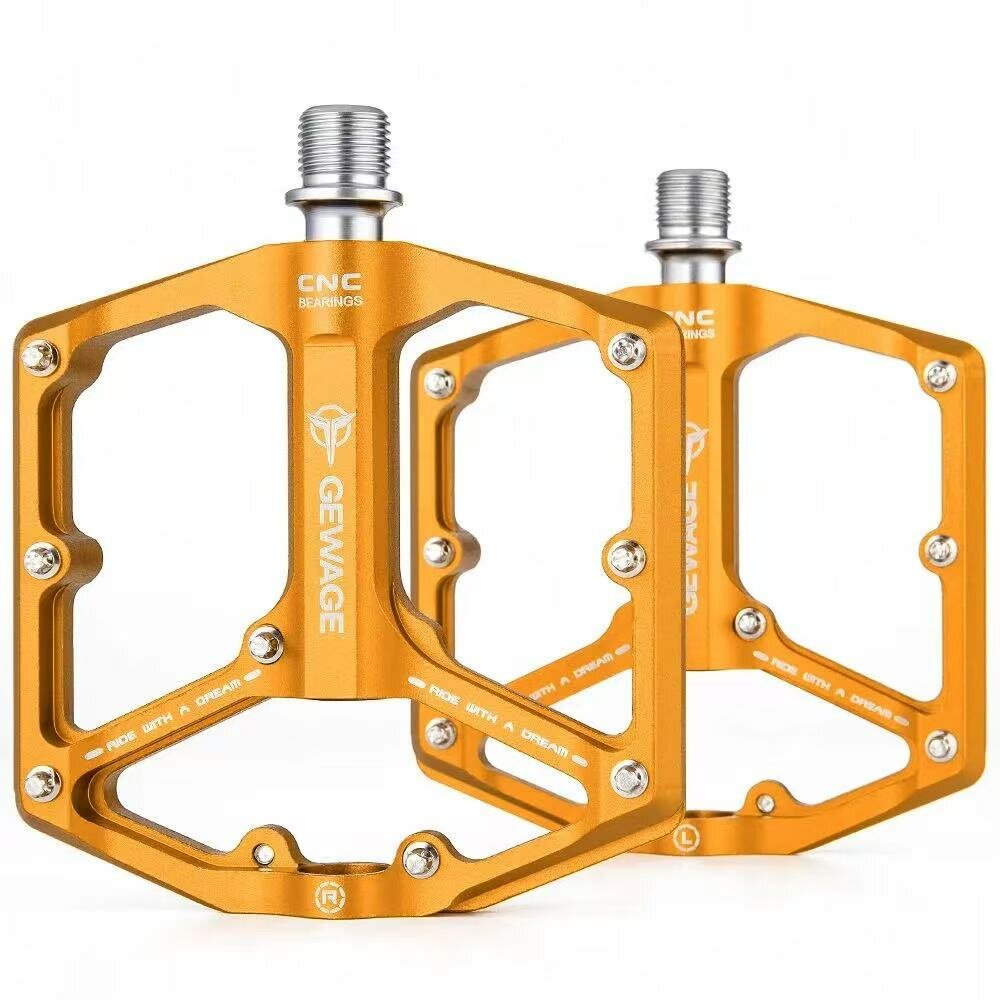 Педали для велосипеда на промподшипниках GEWAGE GE 324. золотой MTB