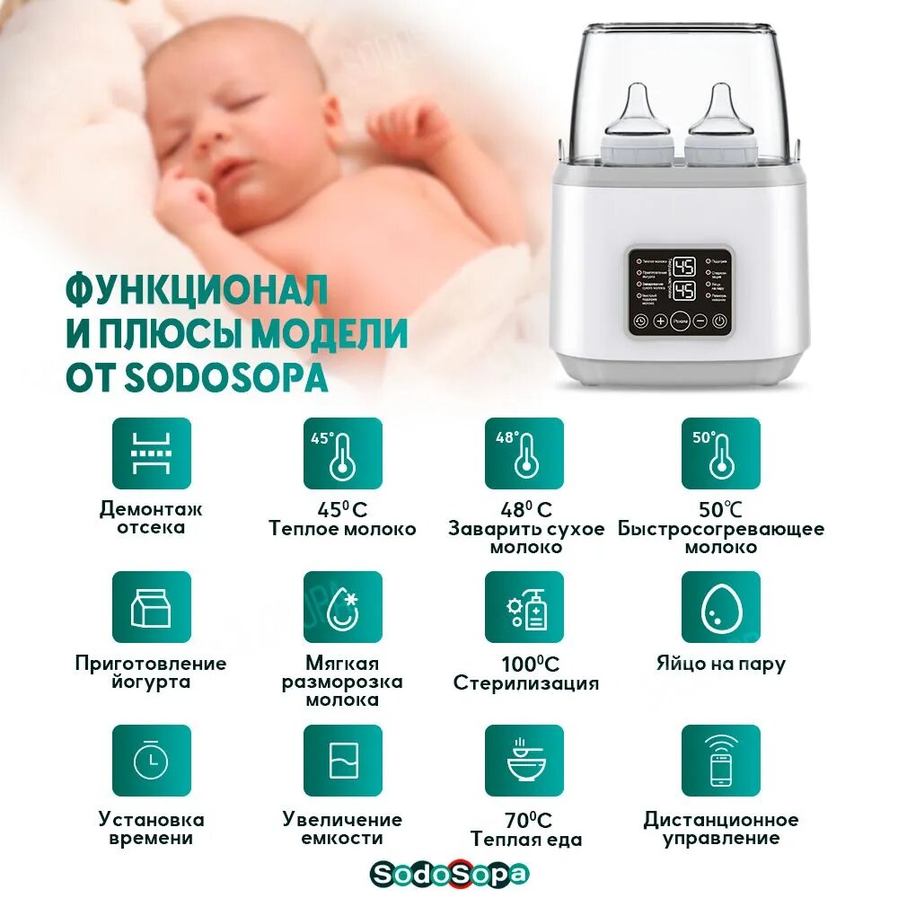Изображение Стерилизатор для бутылочек и сосок 8в1