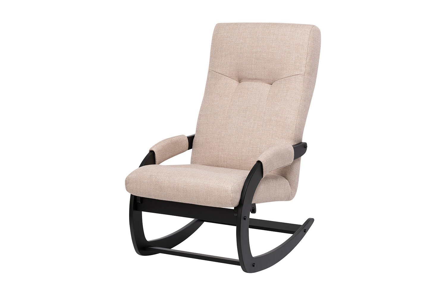 Кресло-качалка Leset Парос 57х915х95 см обивка рогожка цвет бежевый венге