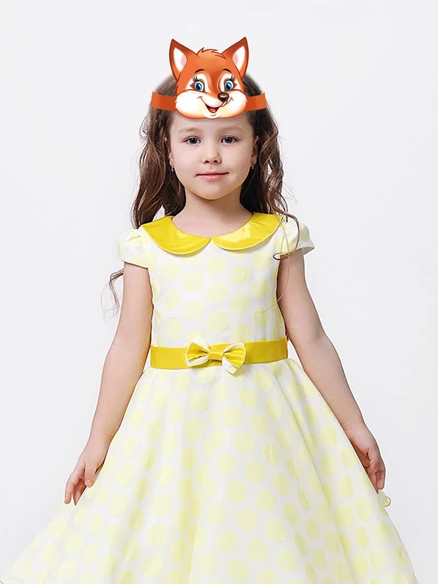 Карнавальный головной убор - лиса, для праздника, школы — фото 1