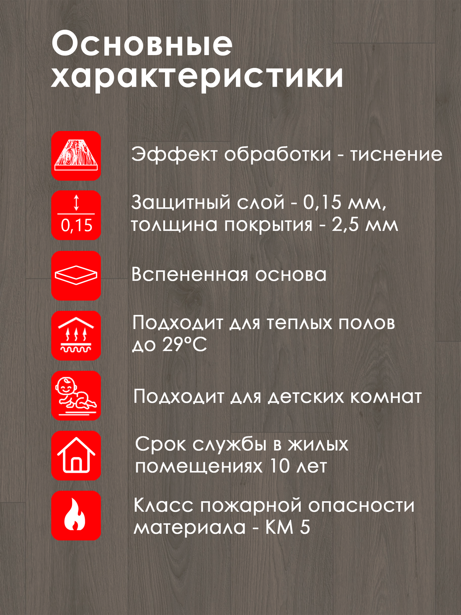 Линолеум бытовой гетерогенный Синтерос Delta Tomas 2 серый 2*3м (2,5мм) — фото 1