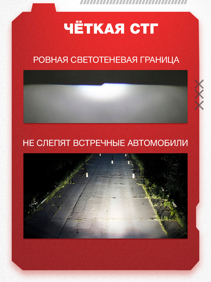 Светодиодные лампы H4 Y7S с регулировками, мини линзы h4 100W, лед лампы h4 белые 5500k — фото 1