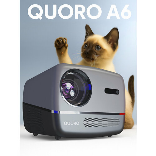 Проектор QUORO A6 с поддержкой 4K портативный Wi-Fi Android для дома и дачи 45300₽