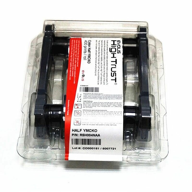 Evolis R5H004NAA  полноцветная полупанельная лента 1 2 YMCKO на 400 отпечатков