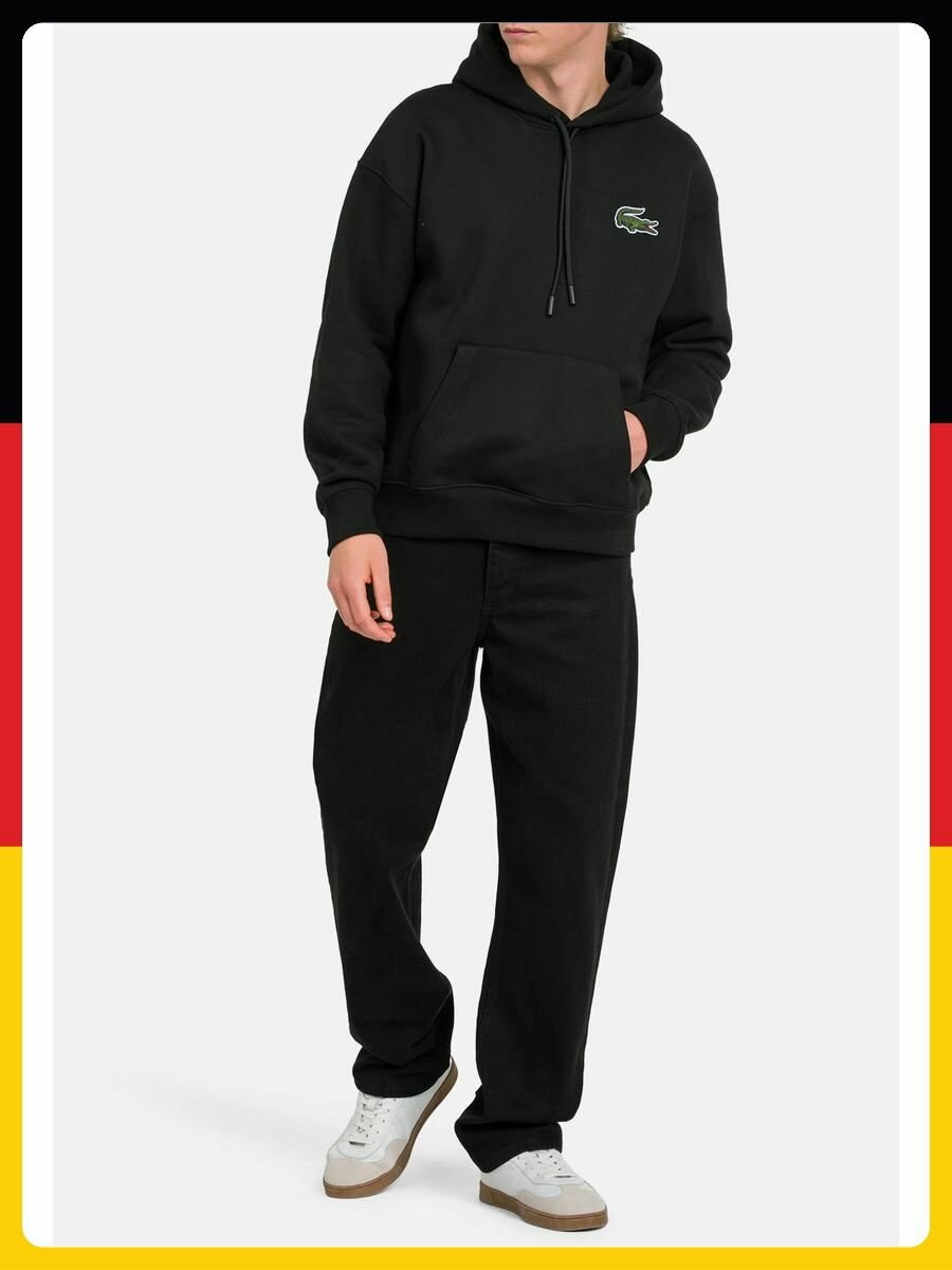 Толстовка спортивная LACOSTE, размер M, , черный