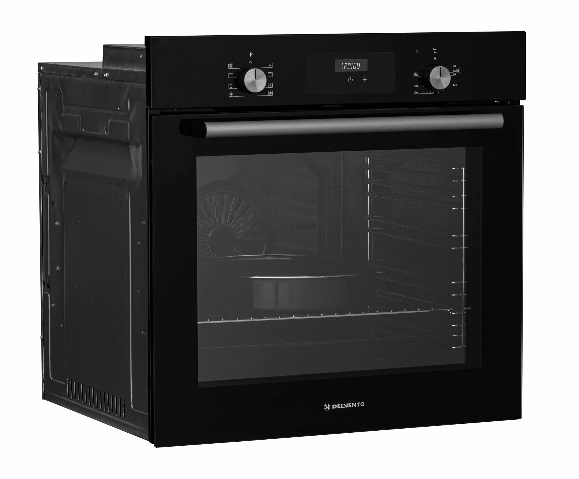 Духовой шкаф электрический встраиваемый DELVENTO 60см, 80л, гриль, конвекция, 8 режимов, 2стекла, таймер, 3года гарантия