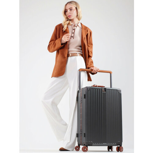 Чемодан PASELDO, размер S, серебро