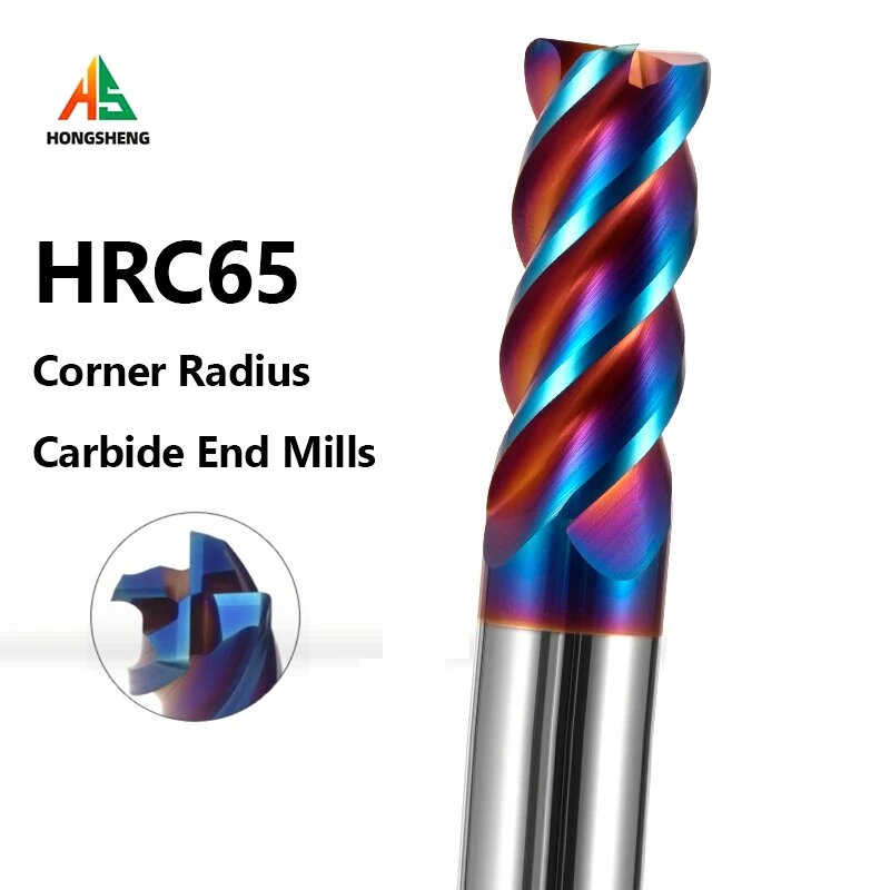 Фреза HUAKAIWL HRC55 HRC60 HRC65 9-20 мм 1.5R0.2X4DX50L HRC65 L