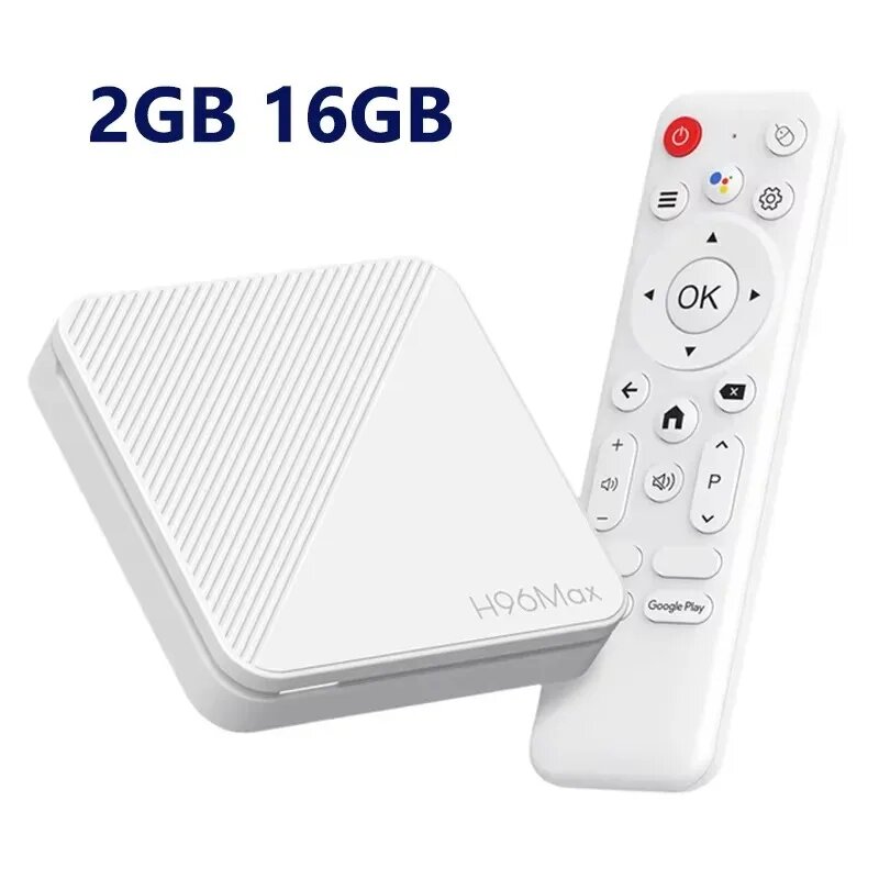 4K 2 ГБ Android 14 Smart TV Box 8 ГБ/16 ГБ TV Stick HDR10+ Top Box 2,4 ГГц + 5 ГГц Wi-Fi Bluetooth Четырехъядерный умный дом HD медиаплеер, 2G 16GB, Европейская