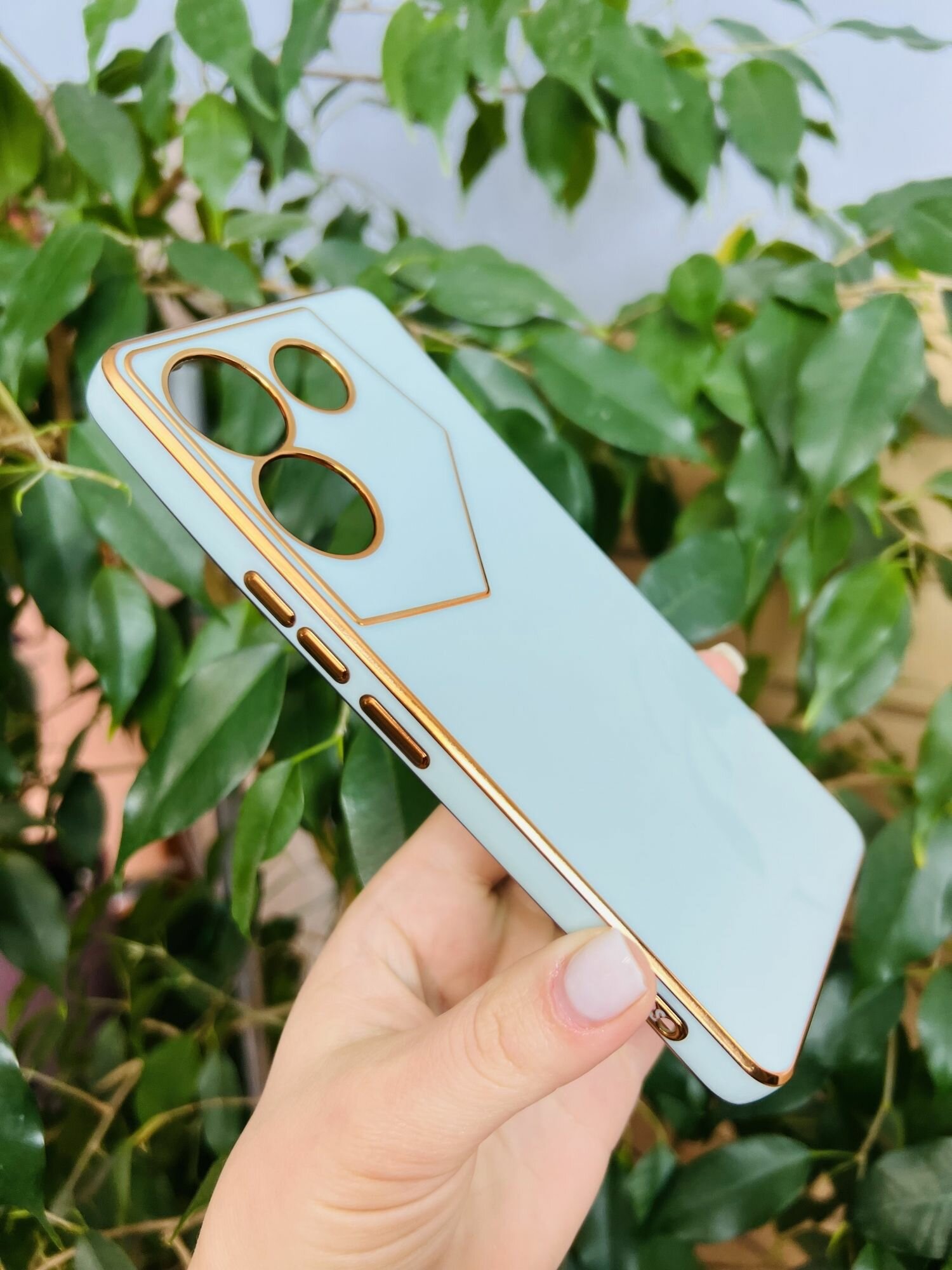 Чехол на Tecno Camon 20 Pro 5G / Техно Камон 20 Про 5G силиконовый inli (Бирюзовый) — фото 1