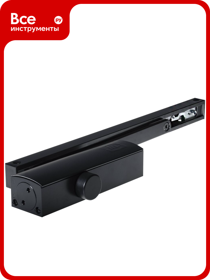 Доводчик со скользящей тягой Doorlock dl100s en3 черный с функцией hold open 75552
