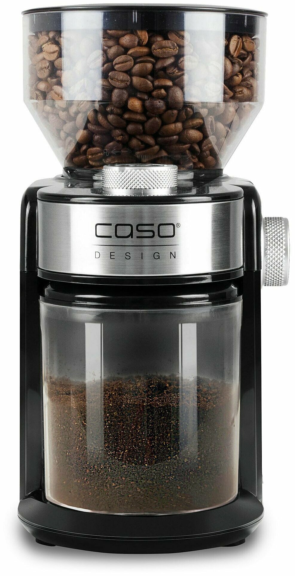 Кофемолка Caso Barista Crema 150 Вт 18 степеней помола черный/металлик