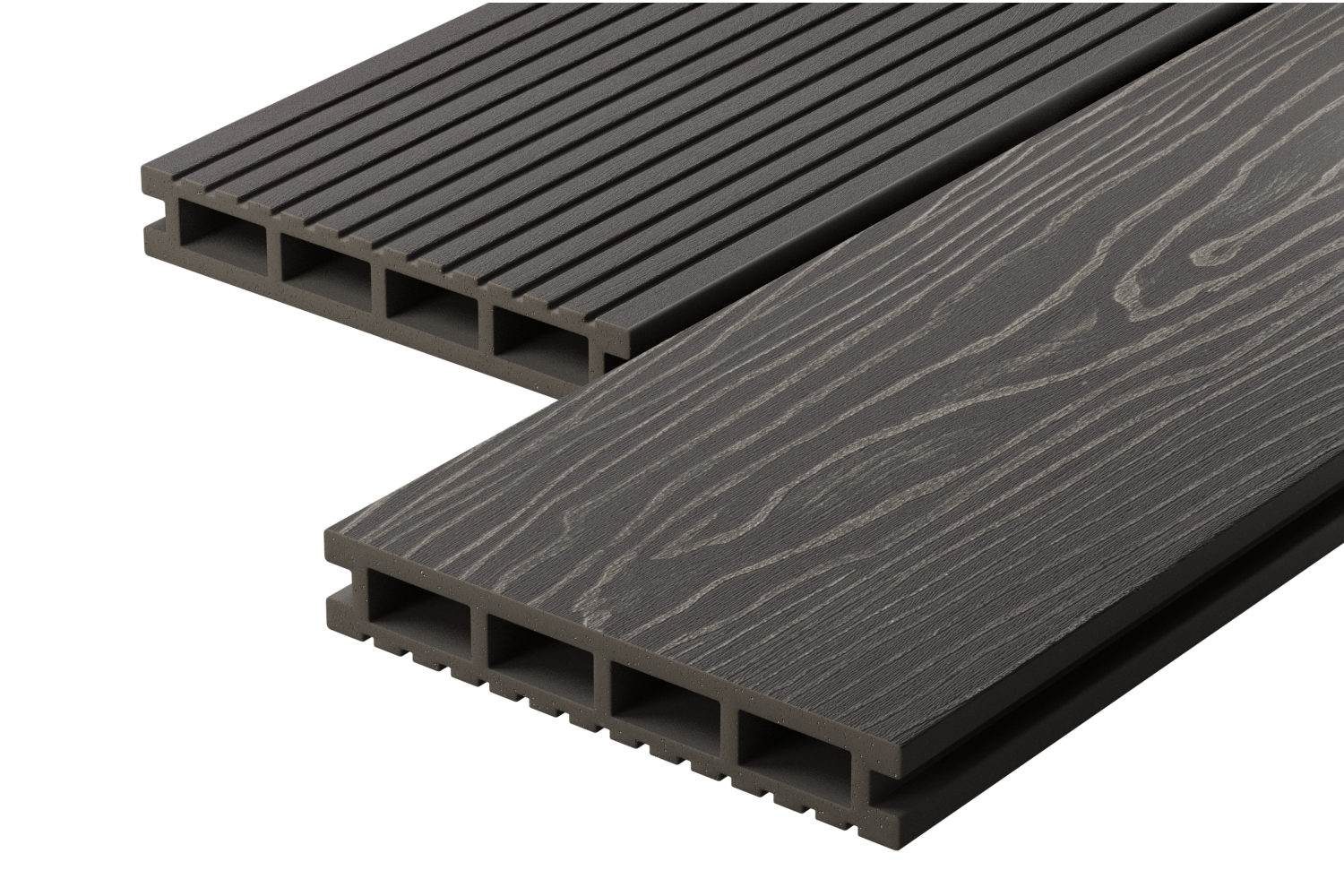 Террасная доска Decking Urban 150х24х4000 06м2 серый (Дымчатый Дуб)