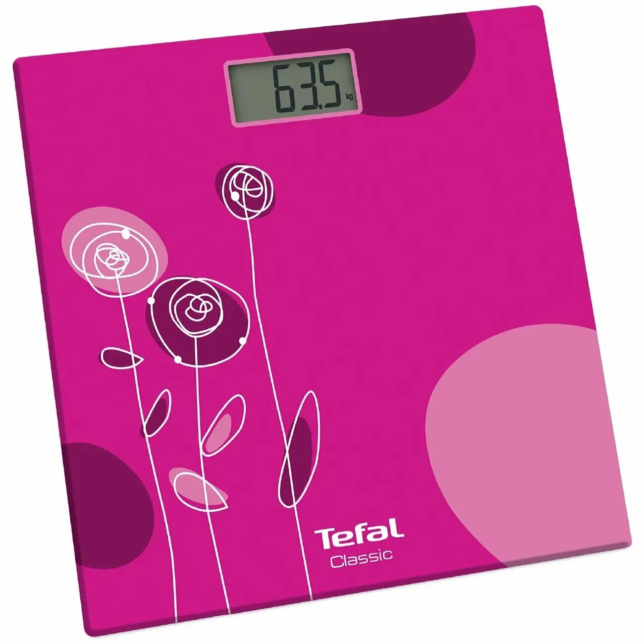 Напольные весы Tefal Classic PP1531V0, до 160 кг, ультратонкий дизайн, закалённое стекло