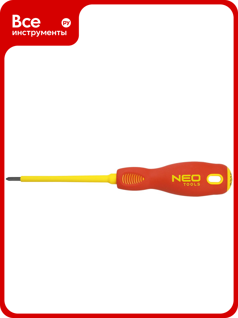 Крестовая отвертка NEO Tools PZ2x100 мм 1000 В CrMo 04-063