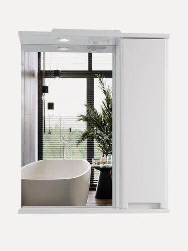 Изображение товара Зеркальный шкаф подвесной SanStar Ориана 60 для ванной комнаты, белый