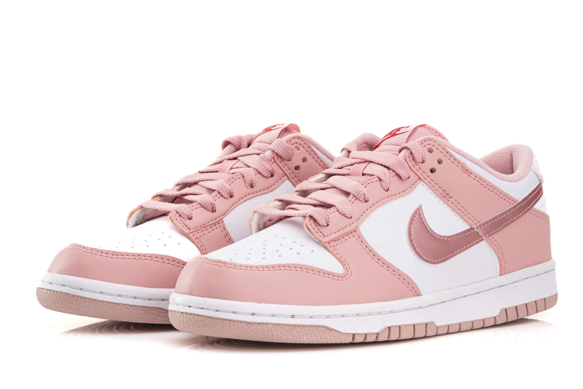 Кеды NIKE Dunk Low, размер 37.5, розовый, белый, пыльная роза