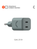 Быстрое зарядное устройство COMMO Core 20 2xUSB-C, 20 Вт, Серо-зе...
