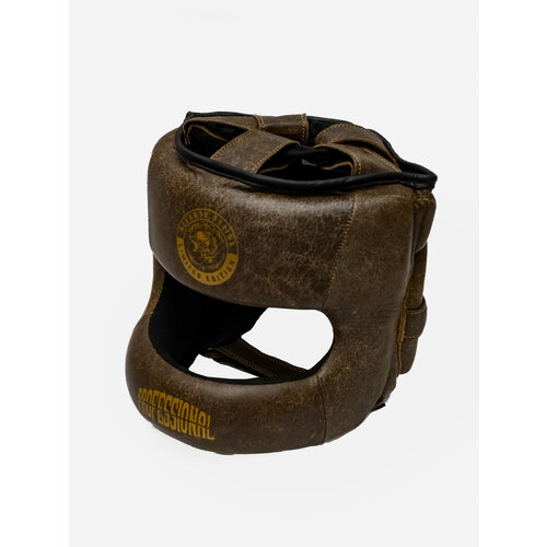 Боксерский Бамперный Шлем из натуральной кожи REVANSH PRO RETRO L