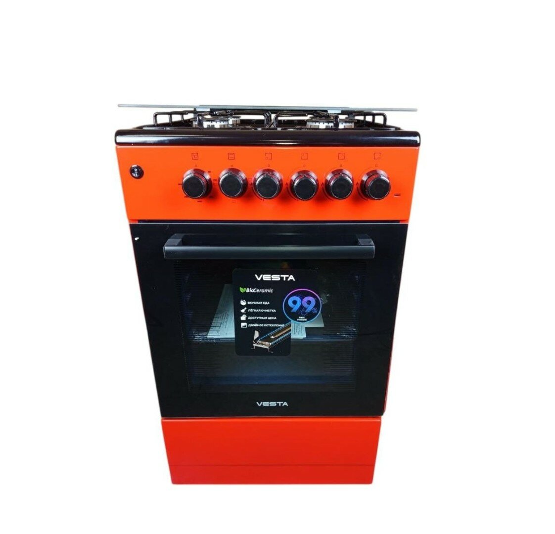 Плита VESTA Valencia VGE 50 10-E Красный ГК