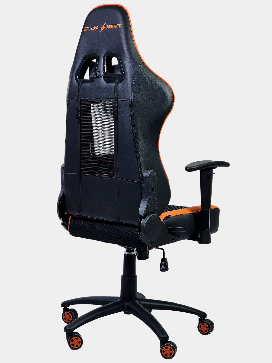 Игровое кресло «DEXTER», с подголовником, сетчатой спинкой и наклоном спинки до 180 градусов. — фото 1