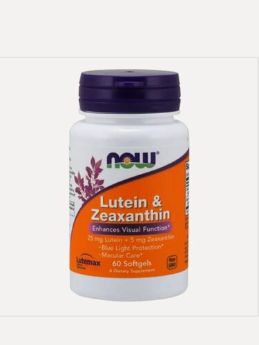 Изображение товара Лютеин и Зеаксантин 25 мг + 5 мг, 60 капсул для поддержания зрения