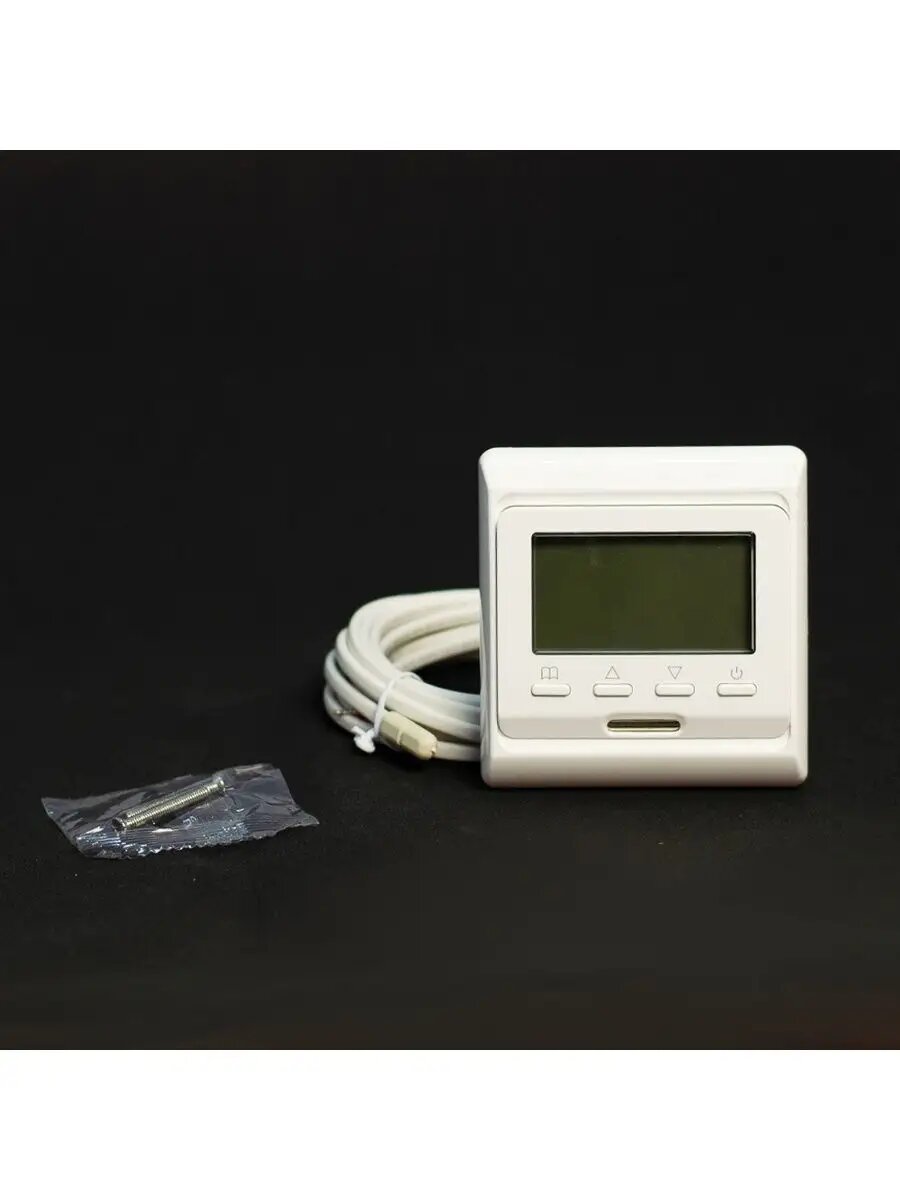 Терморегулятор RTC E51.716 для теплого пола, программируемый, белый — фото 1