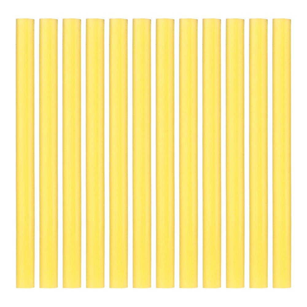 Клеевые стержни ПРАКТИКА 7х100 мм 12 шт желтые прозрачные