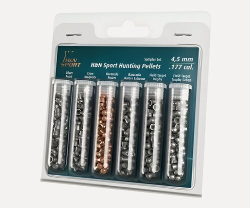 Изображение товара Пули для пневматики H&N Hunting Sampler Set, набор, 4,5 мм, 215 штук