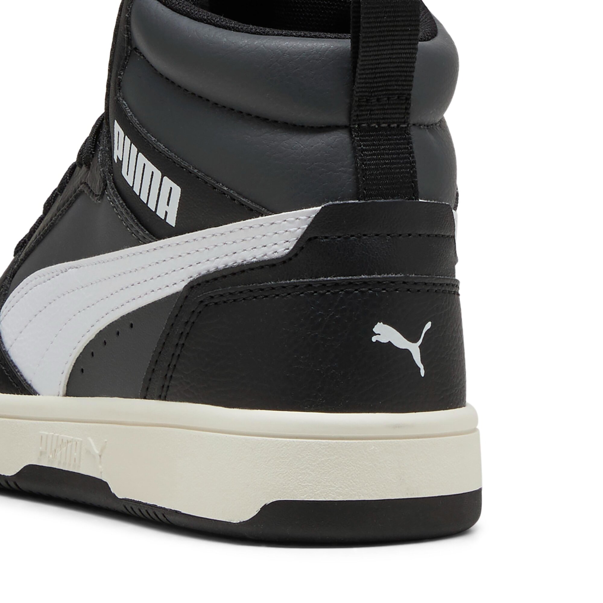 Кеды PUMA Rebound V6 Mid Sneakers Youth, размер 3.5 UK, черный — фото 1