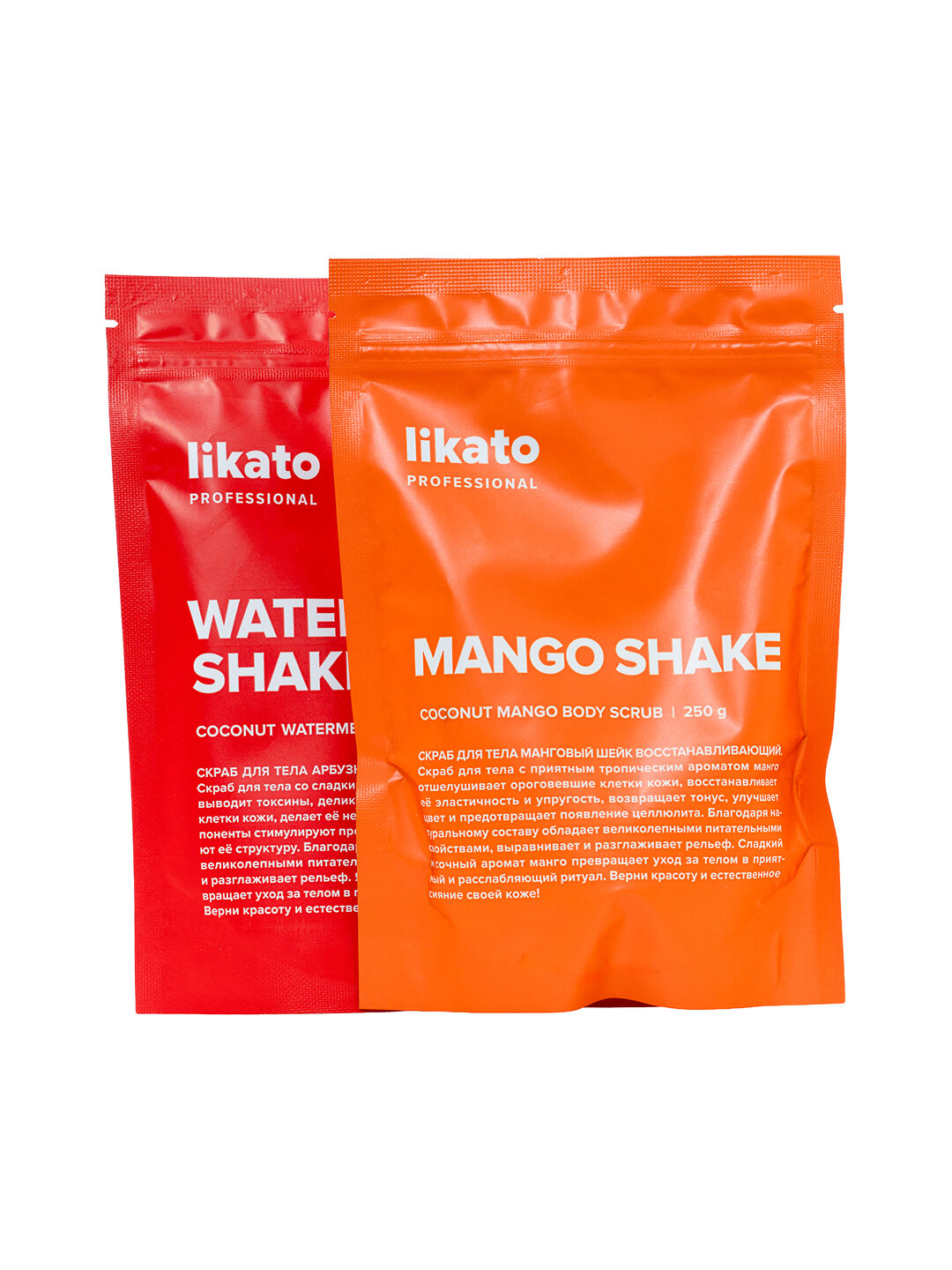 Скраб для тела Likato Professional "Манго шейк", с ароматом манго, 2х250 г — фото 1